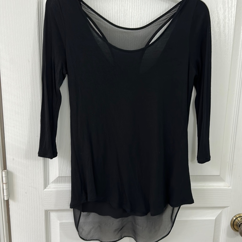 Express Top 3/4 Sleeve Black SZ S
